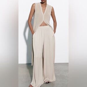 ZARA WIDE FLOWY PANTS